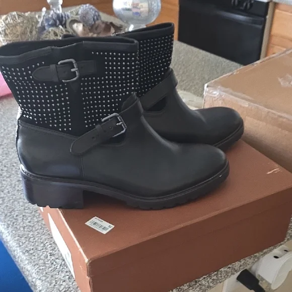 Coach Black Studded Ankle Booties - Picture 12 of 16